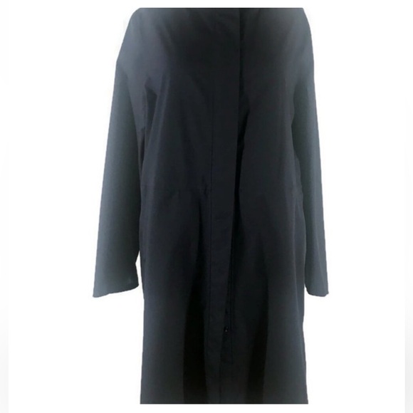 UNIQLO Blocktech Raincoat Navy blue water resistant rain jacket - Picture 3 of 9